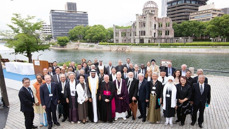 Os participantes do encontro na cidade japonesa de Hiroshima