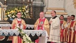 O cardeal Parolin no santuário mariano de Berdychiv