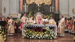 ウクライナ・ベルディチェフの聖母巡礼聖堂で教皇特使パロリン枢機卿により司式されたミサ　2024年7月21日