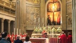 Santa Misa en la Iglesia Nacional Española de Santiago y Santa María de Montserrat de Roma