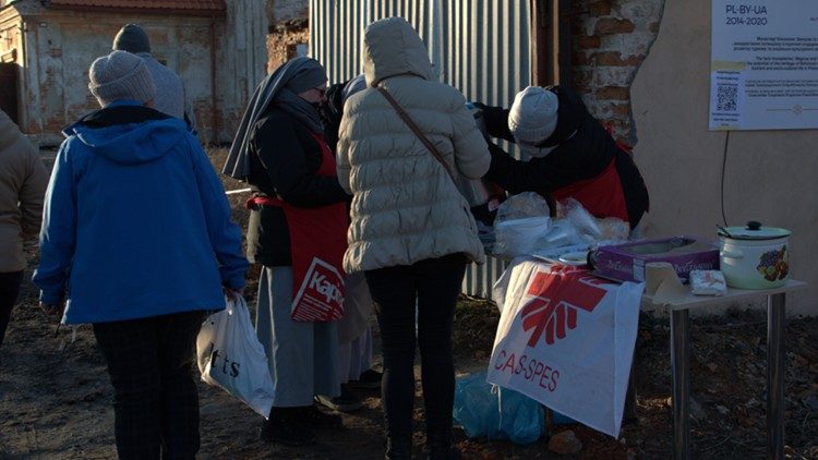 Marzo del 2022, ayuda de Cáritas en Rawa Ruska