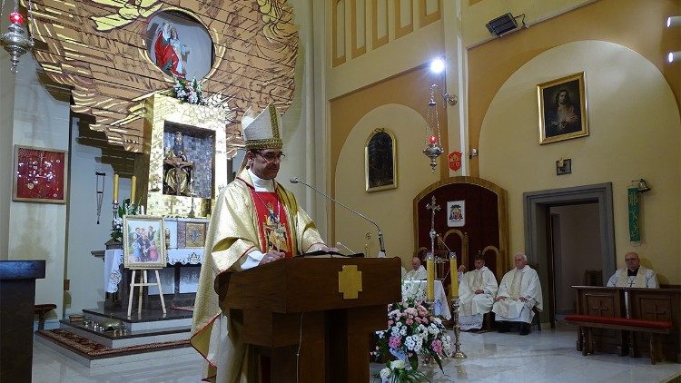 Bp Piotr Sawczuk przewodniczący Mszy św. odpustowej