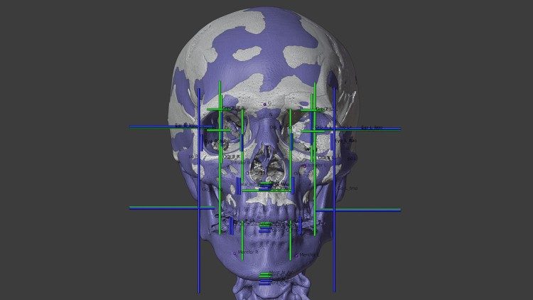 Reconstrução facial de Santo Adalberto a partir de seu crânio