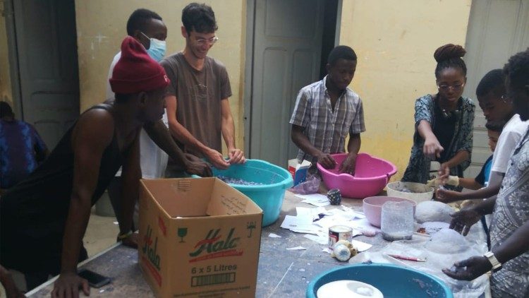 Les jeunes en formation.