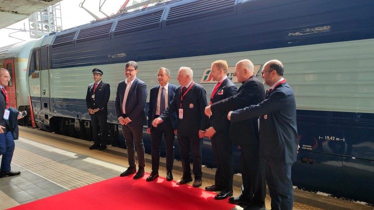 La presentazione del "Treno dei bambini" alla Stazione Ostiense di Roma