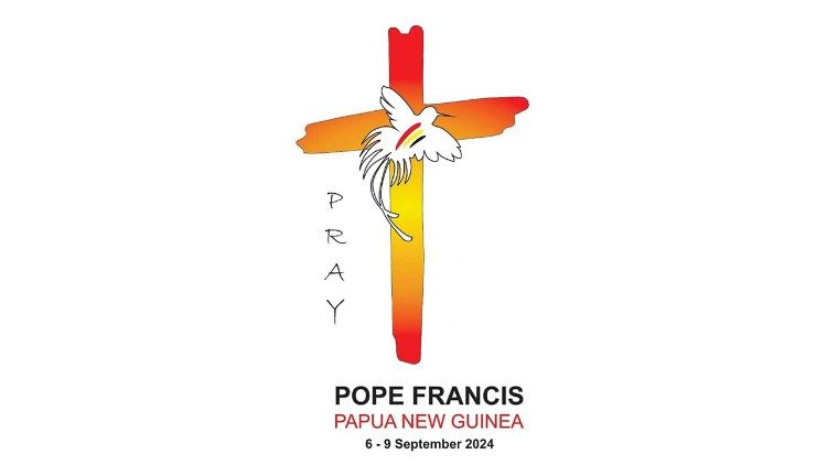 Logotypen och mottot för påvens besök i Papua Nya Guinea
