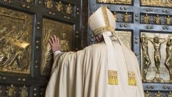 File photo of Pope Francis opening the Holy Door at the beginning of the Jubilee of Mercy in December 2015
