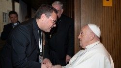 Padre Sérgio Leal em diálogo com Papa Francisco