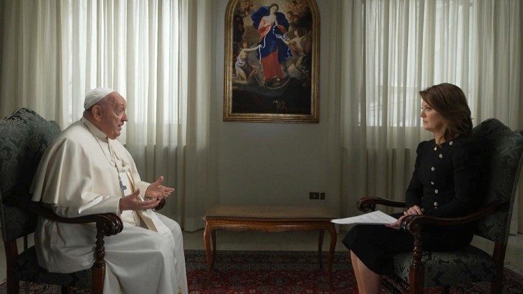 Le Pape lors de l'interview à CBS