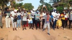 Frente Popular (FP), durante a manifestação, na Guiné-Bissau