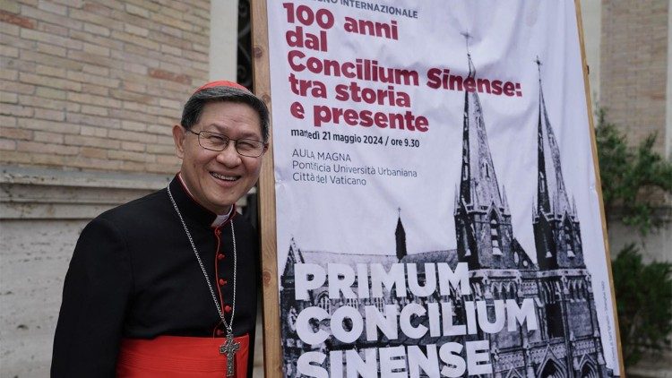 Cardeal Tagle na conferência Urbaniana sobre o primeiro Concilium Sinense (foto © Teresa Tseng Kuang Yi)