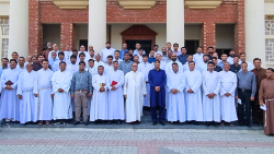 Clergy from the Archdiocese of Lahore gather at the Archbishop’s House, Lahore. Photo: