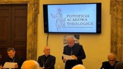 Monsignor Peña Parra all'inaugurazione della nuova sede della Pontificia Accademia di Teologia