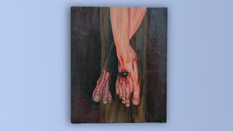 Jessie's painting of Christ's crucified feet