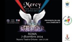 Il manifesto del Musical "Mercy" il 7 dicembre al Teatro Orione di Roma