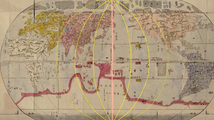 Una delle cartografie di Matteo Ricci