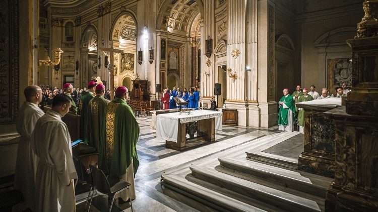 Mass being celebrated during the three day safeguarding conference