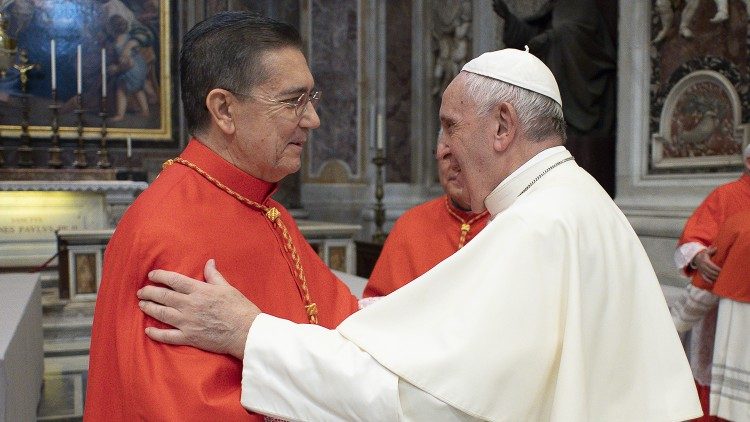 Ayuso mit dem Papst