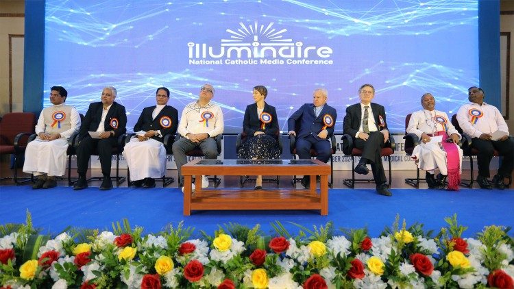  Drs. Ruffini and Govekar with Archbishop Peter Machado of Bangalore and other guests