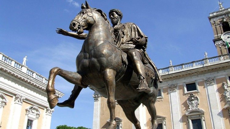 Copia della statua equestre di Marco Aurelio. L'originale è ai Musei Capitolini