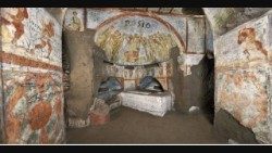 Un ambiente delle catacombe della regione dei Fornai