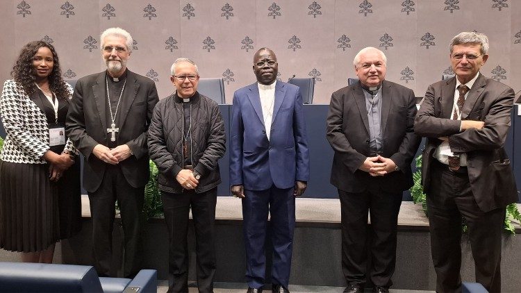 The speakers at today's synod briefing