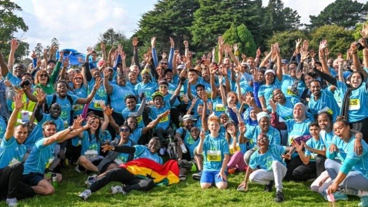 Partecipanti all'iniziativa Global Solidarity Run 