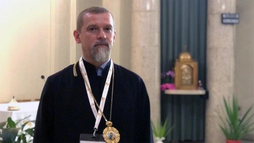 Mgr Teodor Martynyuk, archevêque métropolitain de l'archiéparchie gréco-catholique de Ternopil-Zboriv en Ukraine.