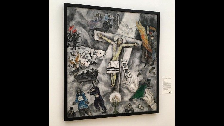 Marc Chagall's "White Crucifixion" is on loan from The Art Institute of Chicago