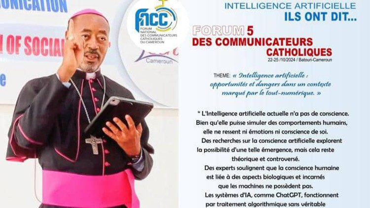 Mgr Sosthène Léopold Bayemi Matjei, évêque d’Obala et président de la Commission épiscopale pour la communication catholique au Cameroun.