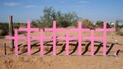 Messico, le croci rosa nel deserto della Juarez Valley per le vittime di femmicidio