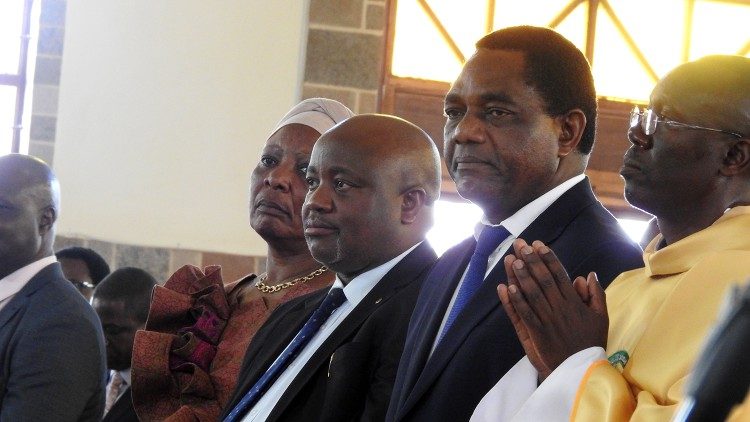 Zambian President Hichilema , second from right