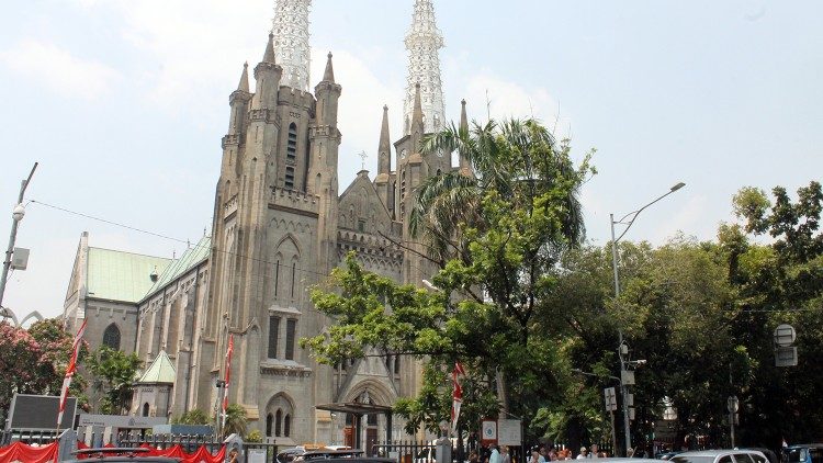 La cathédrale de Jakarta qui accueillera le Pape François lors de son 45e voyage apostolique. 