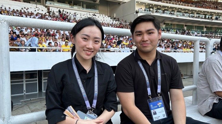 Eugene and Natasha at Holy Mass with the Pope in Jakarta