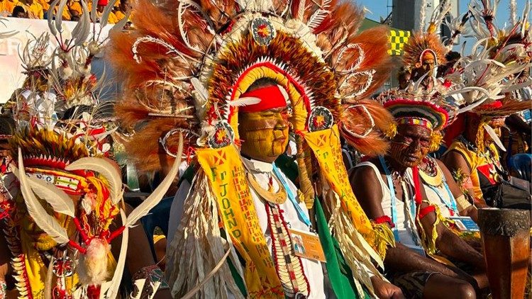 Le père John Paul Aihi du diocèse de Bereina, le 8 septembre 2024, à Port Moresby.