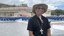 Mgr Leandro Maria Alves, secrétaire général de la Conférence épiscopale du Timor oriental. 