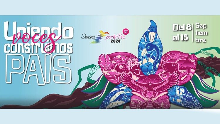 Afiche de  Semana por la Paz en Colombia 2024