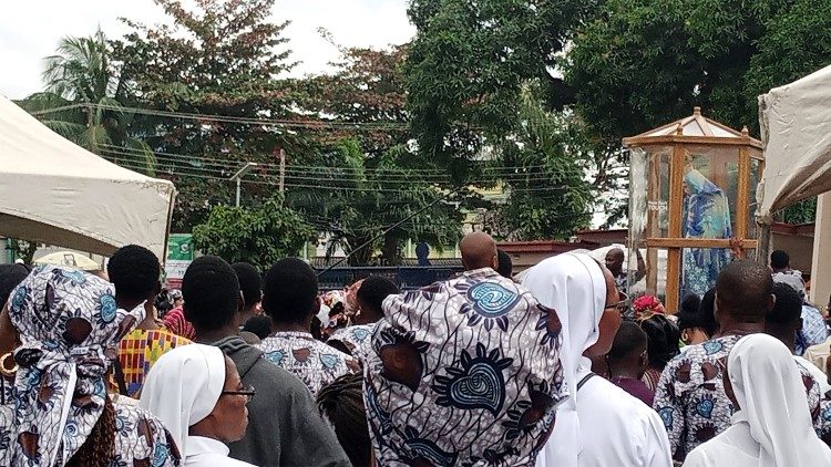 Celebrating the birthday of the Blessed Virgin Mary at Leo's Parish in Lagos, Nigeria