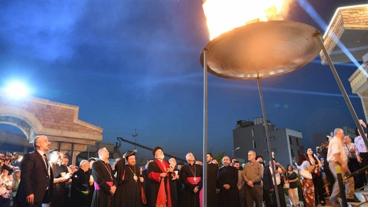 A moment during celebrations in Erbil for the Feast of the Holy Cross