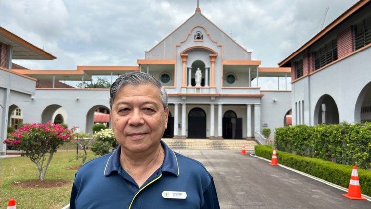 Victor Seng, Executive Director of St. Theresa’s Home, stands in front of the chapel