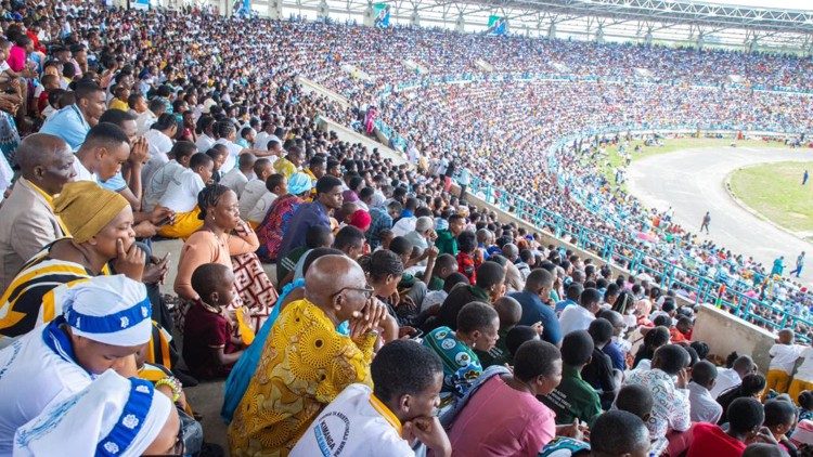 Part of the crowd at the stadium