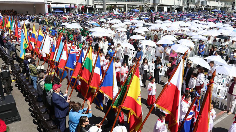 As bandeiras dos países participantes do Congresso Eucarístico Internacional (Vatican Media)