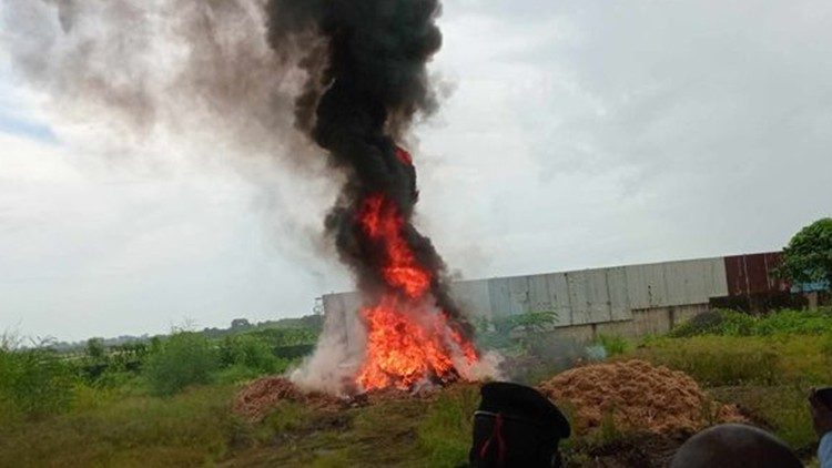 Mais de duas toneladas de cocaína incinerada em Bissau, numa operação conjunta com a INTERPOL