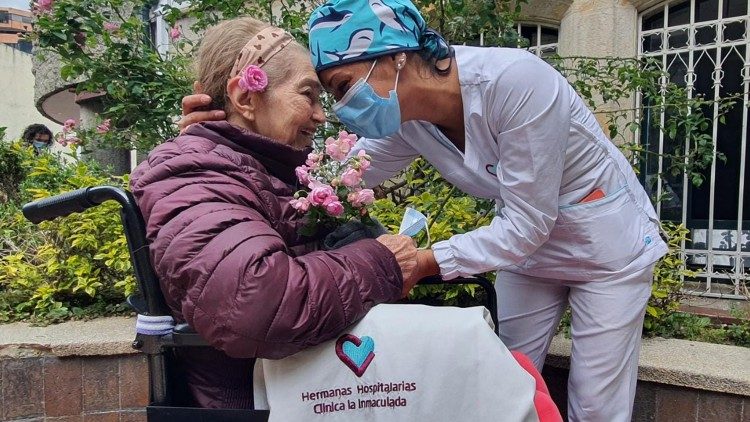 Una paziente della clinica La Inmaculada (Bogotá, Colombia)