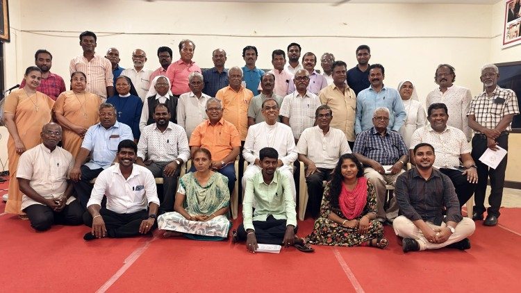 Participants of the two-day Inter-religious Dialogue (IRD) workshop pose for a group photo at the Archdiocesan Pastoral Centre in Santhome, Chennai, India. Photo supplied