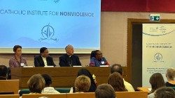 Panelists present the new Catholic Institute for Nonviolence