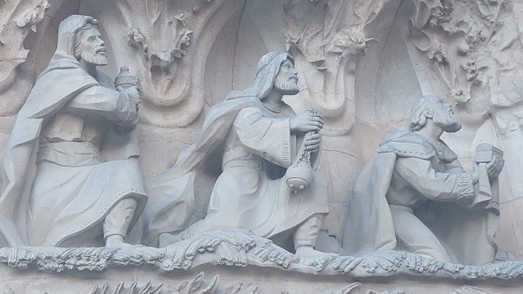 I Magi, particolare della facciata della Sagrada Familia