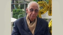 Pier Vincenzo Giudici nel giorno dei suoi 90 anni, il 17 giugno di quest'anno