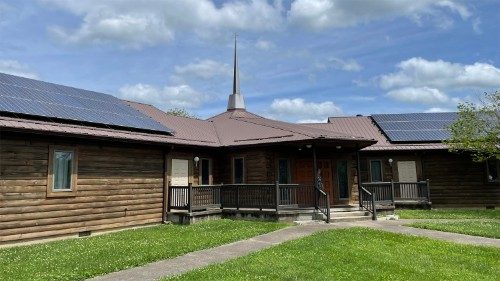 The Church of the Holy Family, in Booneville, Kentucky, has embraced renewable energy with solar panels