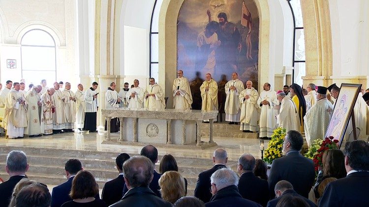 Un momento de la celebración Eucarística